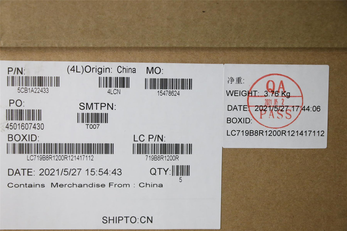 Lenovo Upper Case ASM_FRA L82BJ DM 5CB1A22433