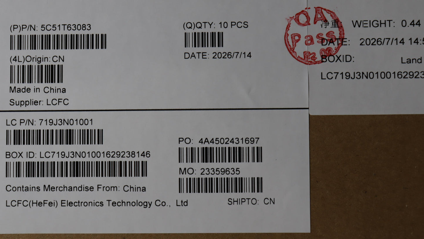 Lenovo CARDPOP FRU PCBA IO/B NSH821 NE045 NFP I/O Board 5C51T63083