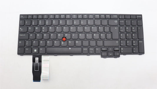 Lenovo ThinkPad L15 Gen 4 T16 Gen 2 P16s Gen 2 Keyboard Danish Black 5N21K05049