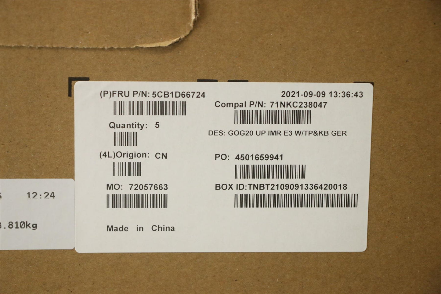 Lenovo IdeaPad 3-15ACH6 Palmrest Touchpad Cover Keyboard German Black 5CB1D66724