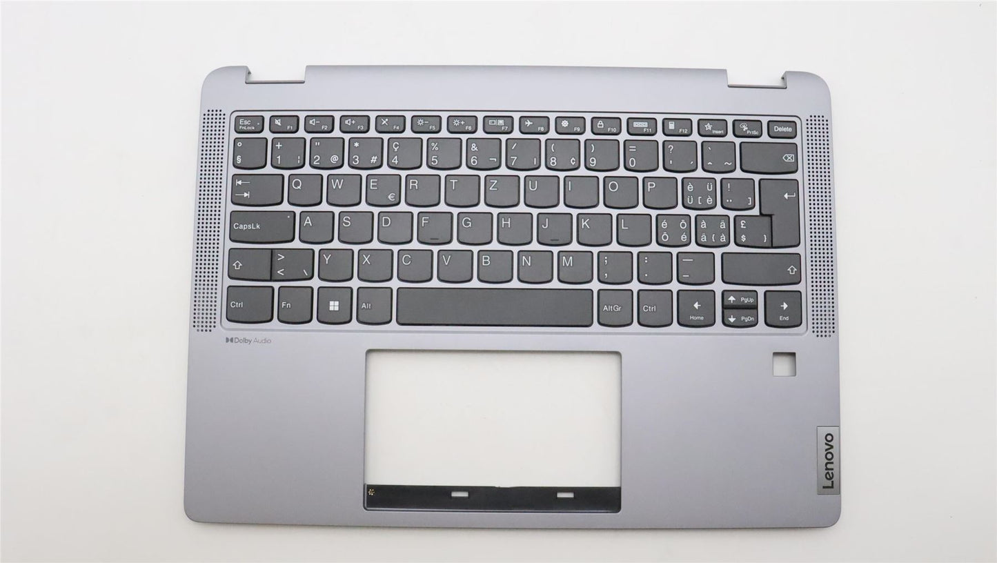 Lenovo IdeaPad 5 14ABR8 Keyboard Palmrest Top Cover Swiss Artic Grey 5CB1K20839