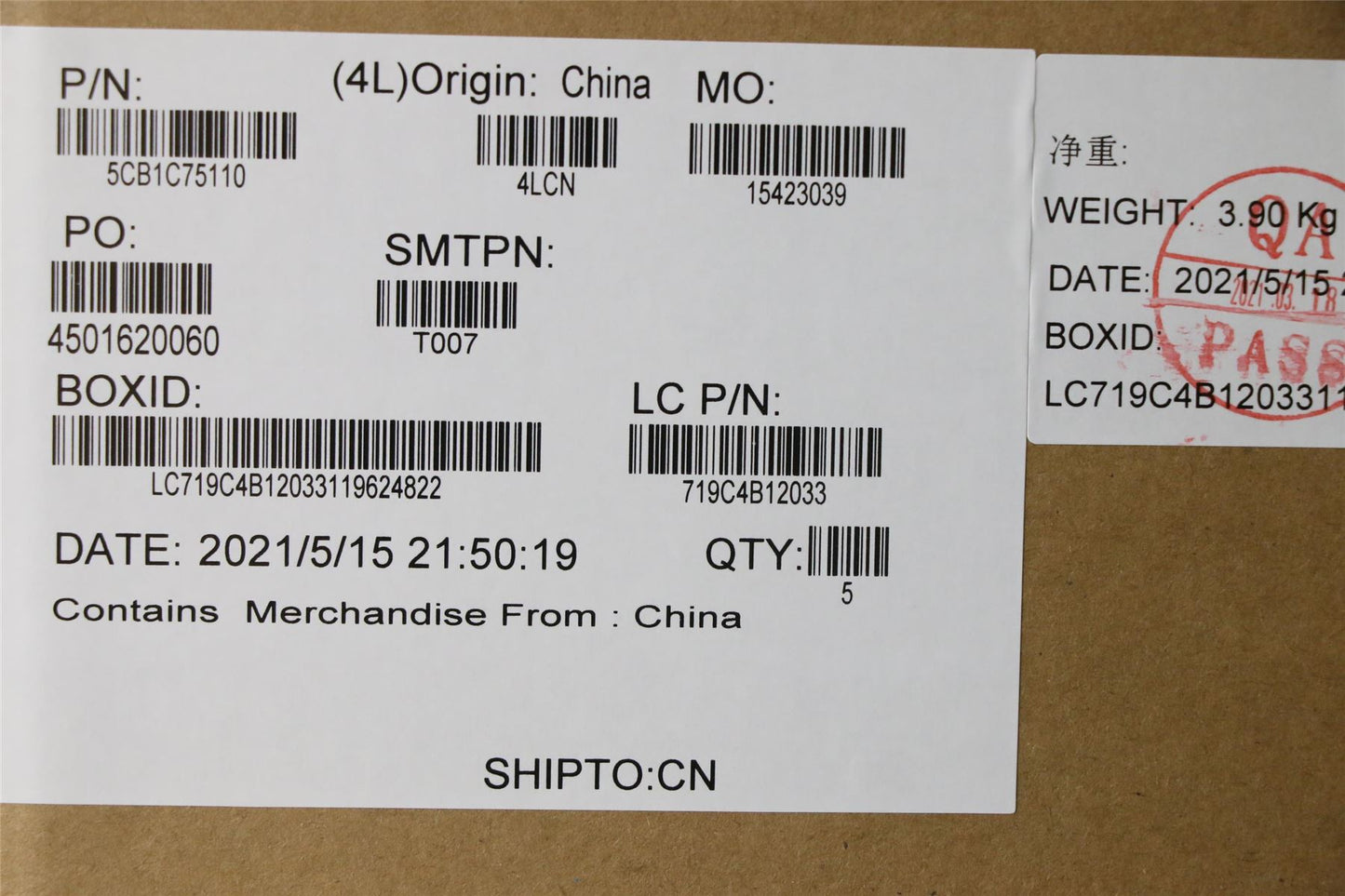 Lenovo Upper Case ASM_SWS L82KV NFPA/BUMA 5CB1C75110
