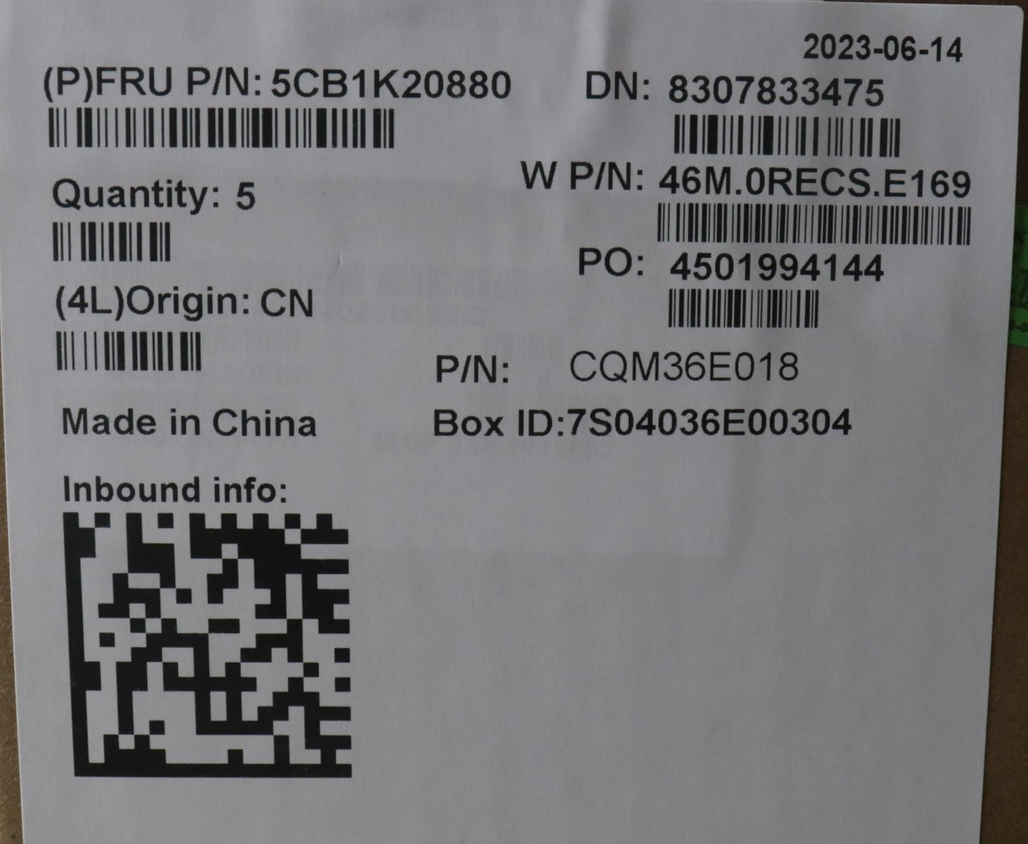Lenovo Upper Case ASM_UKE W82XX SB 5CB1K20880