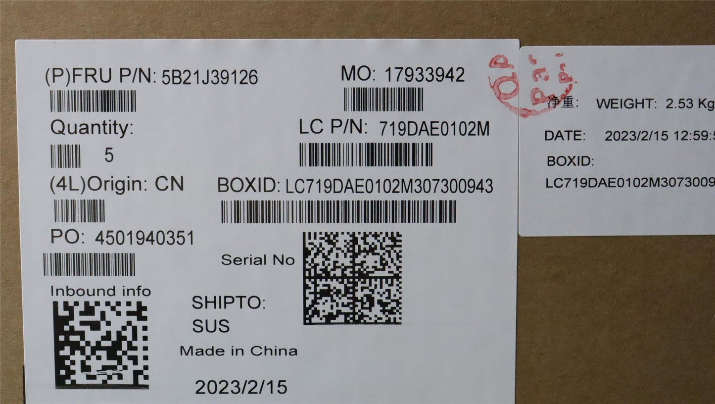 Lenovo FRUi912900HvPA2000211WyAfTnABEI 5B21J39126