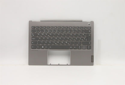 Lenovo ThinkBook 13s-IML Palmrest Cover Keyboard Belgian Grey Backlit 5CB0W44287