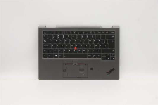 Lenovo Yoga X1 4th Gen Keyboard Palmrest Top Cover Nordic Grey 5M10V24860