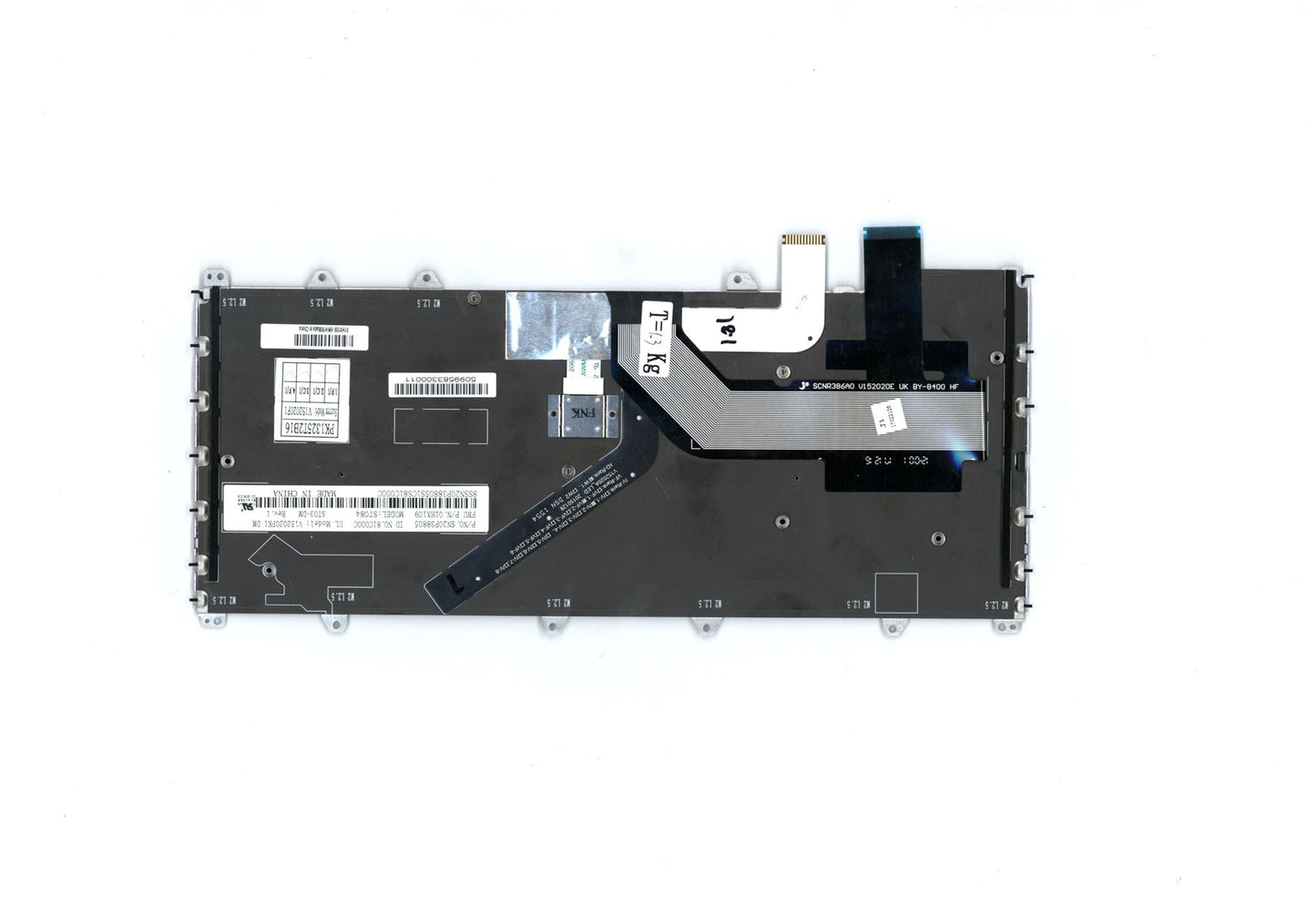 Lenovo Yoga X380 Keyboard Danish Silver Backlit 01HX109