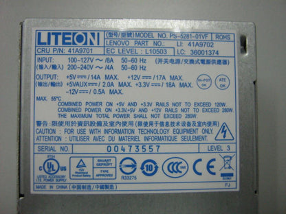 Lenovo ThinkCentre M58 M58e A58 A57 Power Supply PSU Power 41A9701