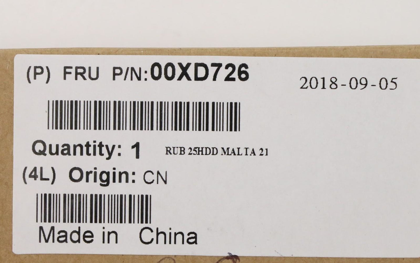 Lenovo RUB_25HDD_M800z 00XD726