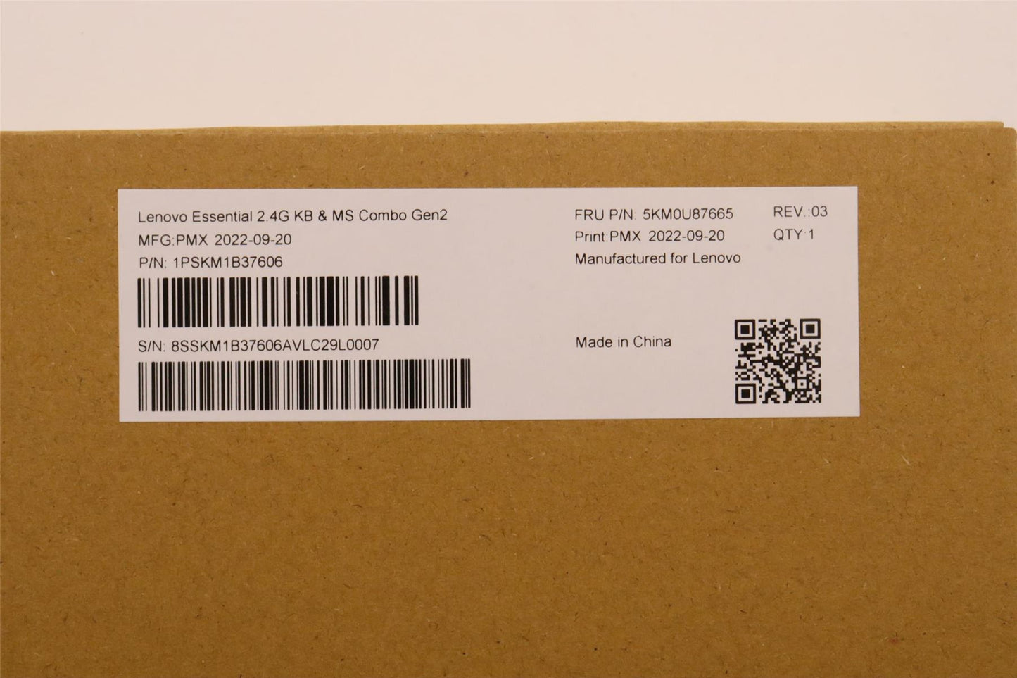 Lenovo WL KM Calliope BK SPA 5KM0U87665