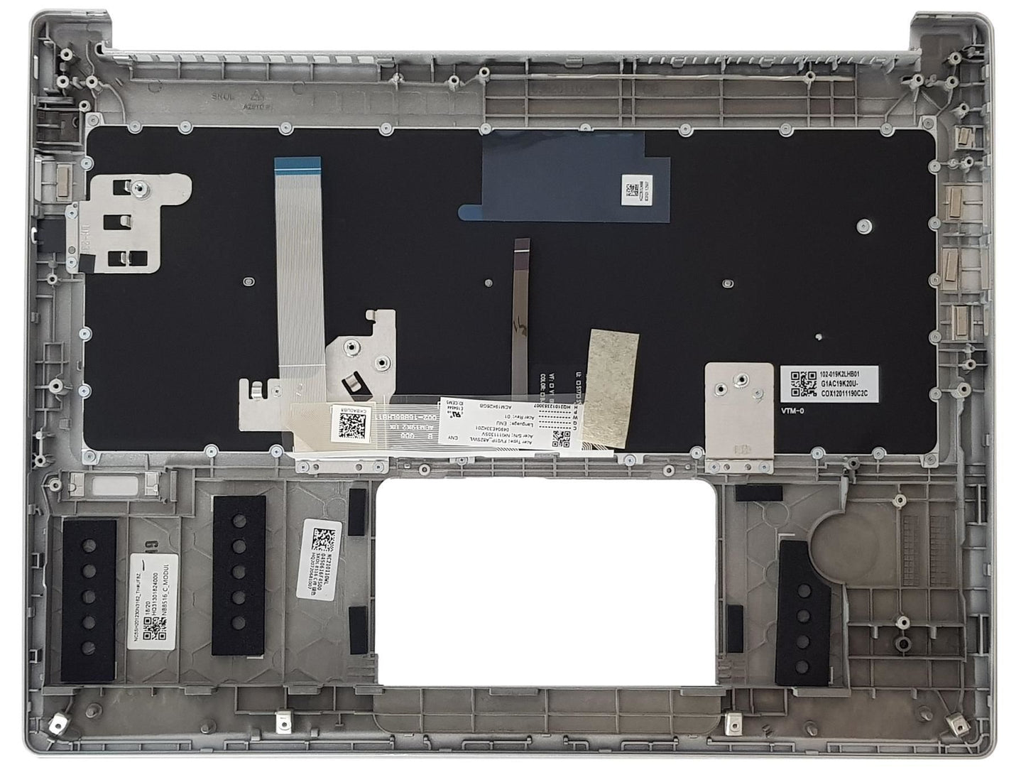 Acer Swift SF313-52 Palmrest Cover Keyboard UK Silver Backlit 6B.HR0N8.031