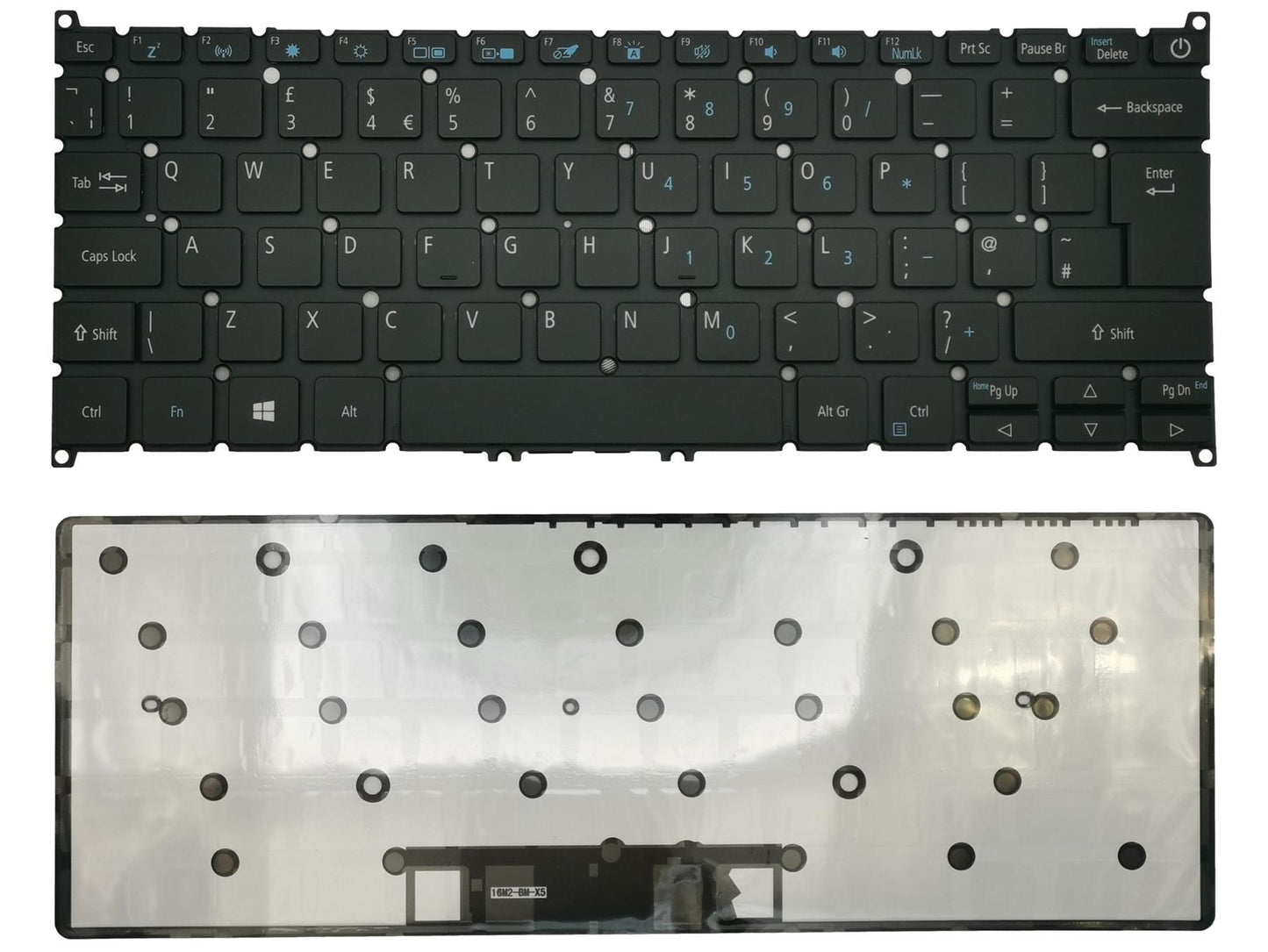 Acer Travelmate X514-51 Keyboard UK Black Backlit NK.I1313.0GK