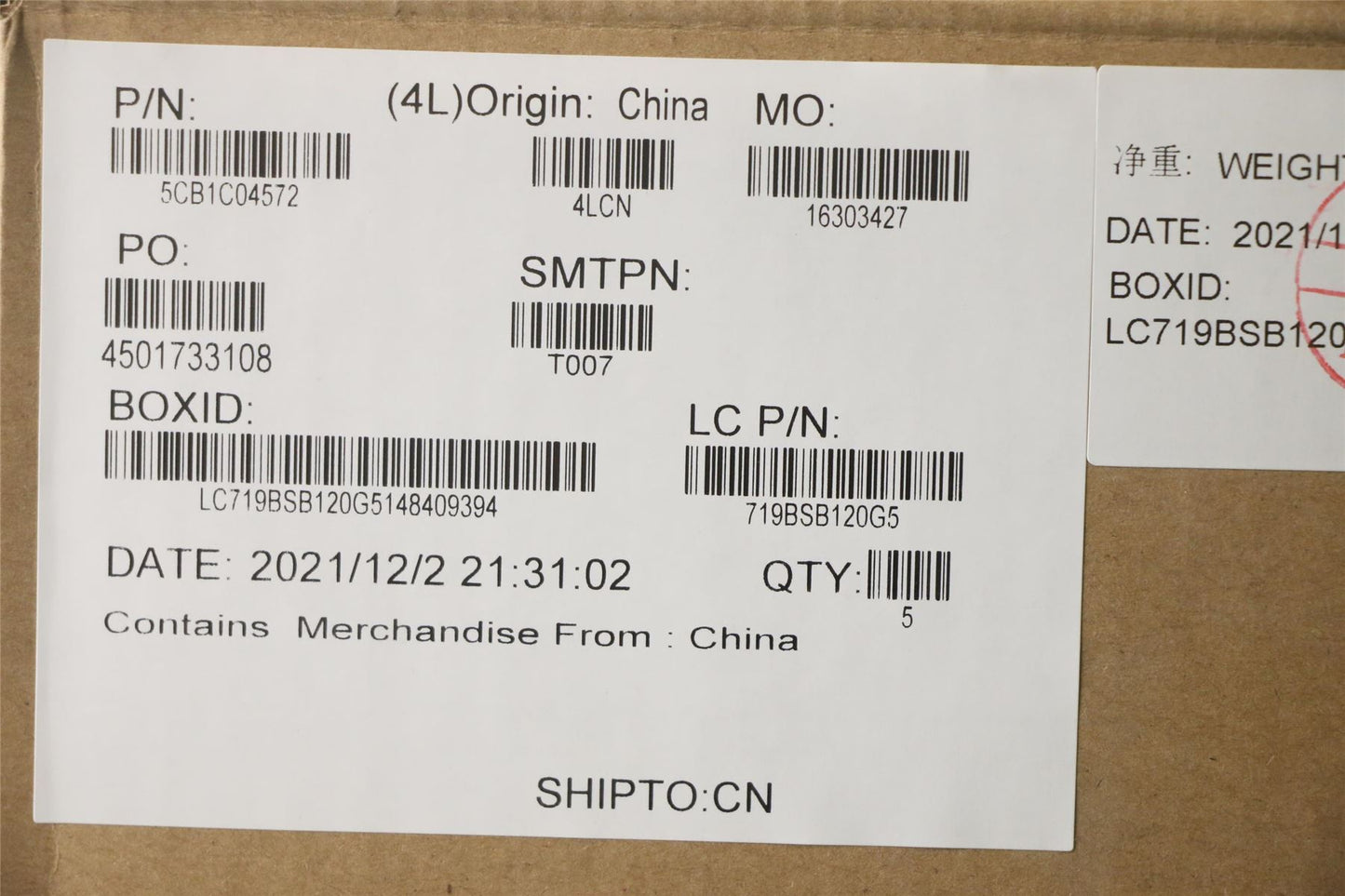 Lenovo Upper Case ASM_ITA L82H7 SDNFPNBLD 5CB1C04572