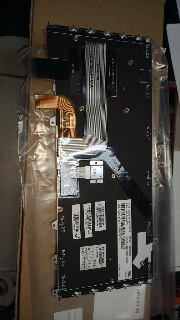 Lenovo Yoga 260 Keyboard Danish Black Backlit 00PA133