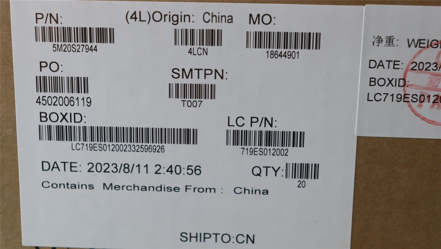 Lenovo MECHANICAL MECHANICAL L 82Y5 SYS_CAP_R 5M20S27944