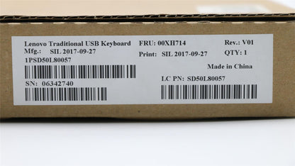 Lenovo ThinkStation P410 P720 P920 P520 P320 USB Wired Keyboard Black 00XH714