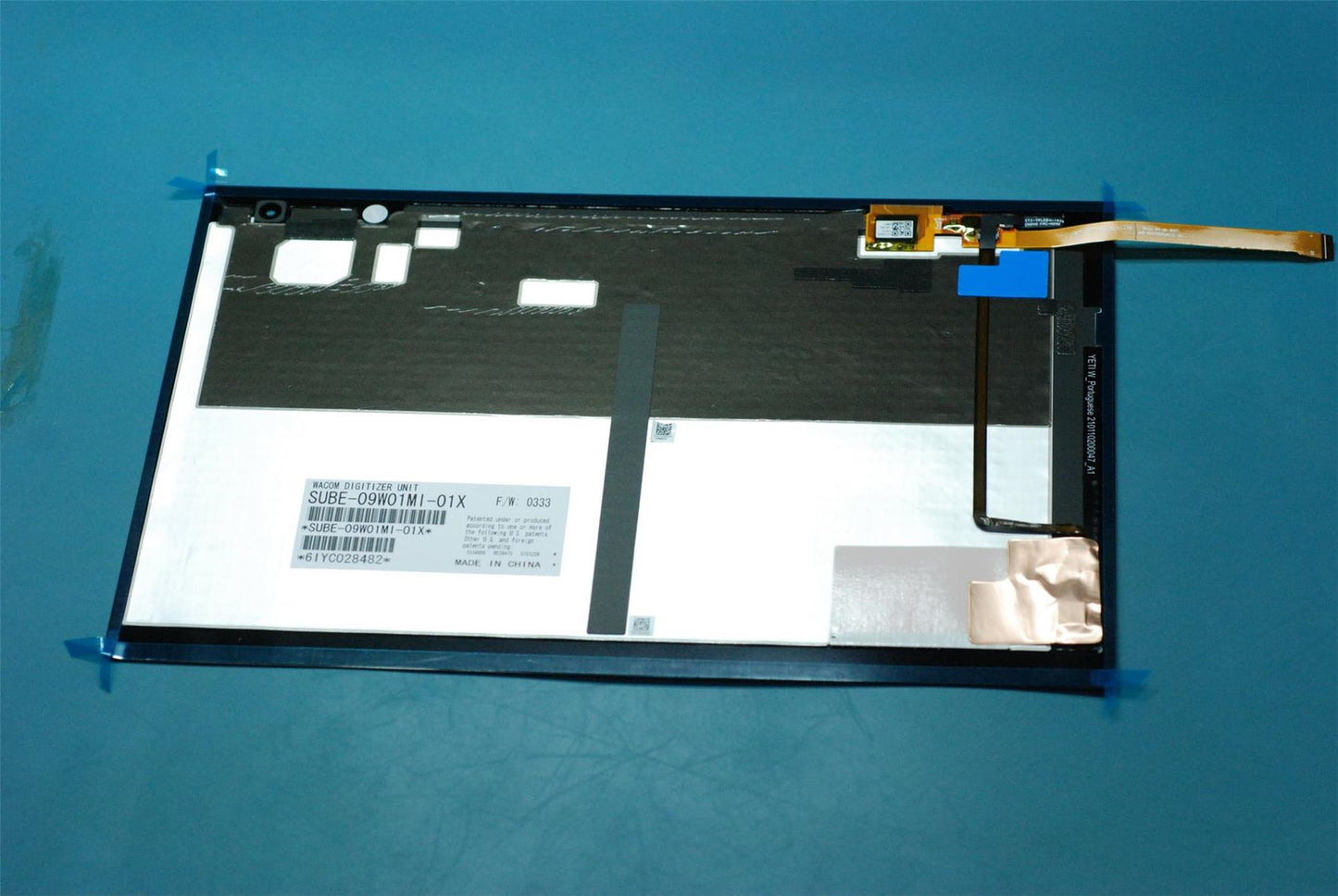 Lenovo Yoga Book TouchScreen Glass Keyboard Cover Portuguese Black SD68C10627