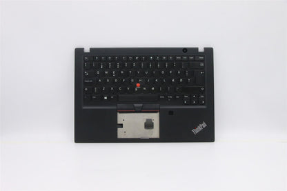 Lenovo ThinkPad T490s Keyboard Palmrest Top Cover Danish Black 02HM423