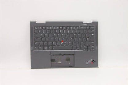 Lenovo Yoga X1 6th Keyboard Palmrest Top Cover Portuguese Grey 5M11C41006
