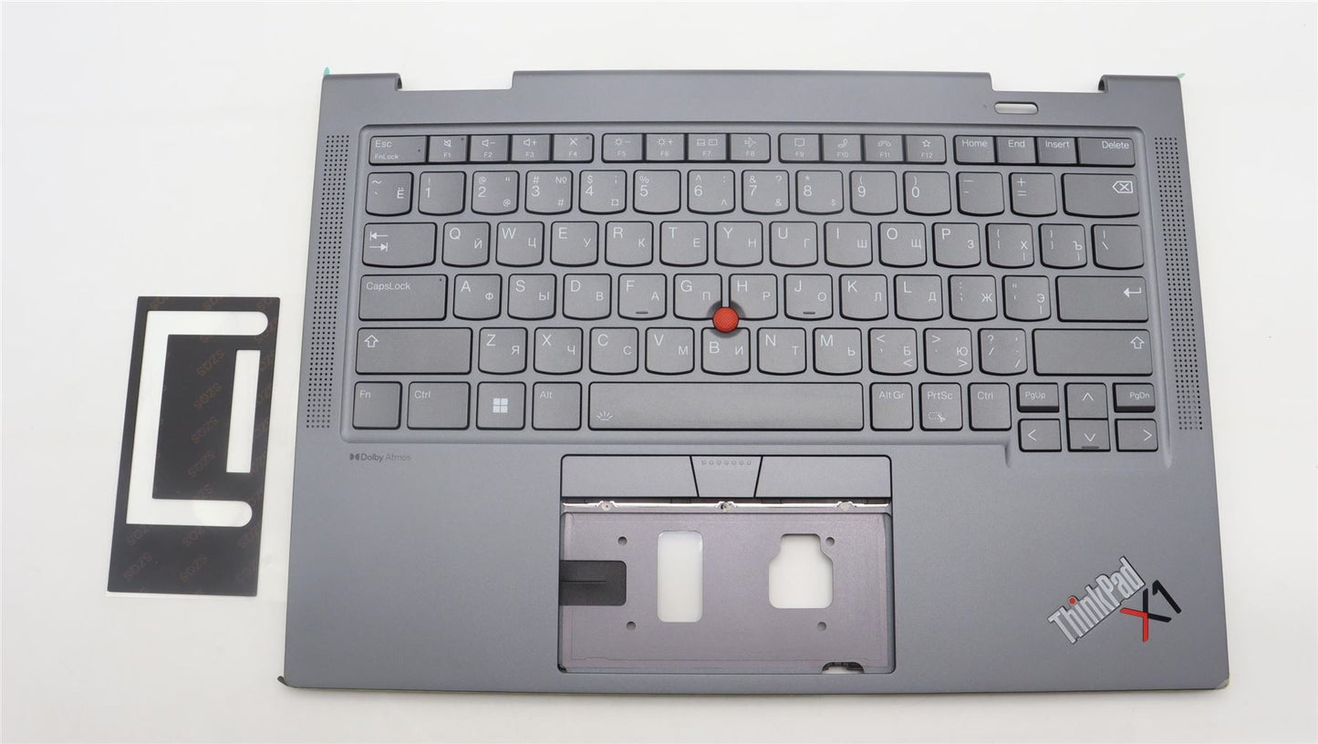 Lenovo ThinkPad X1 8th Gen Keyboard Palmrest Top Cover Russian Grey 5M11H62470