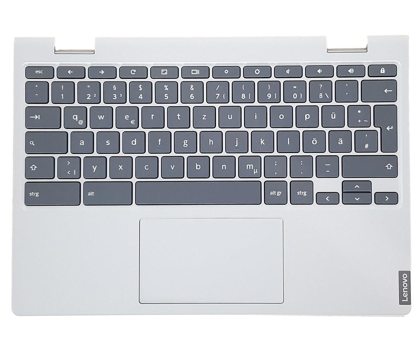 Lenovo Chromebook C340-11 Keyboard Palmrest German Platinum Grey 5CB0U43717