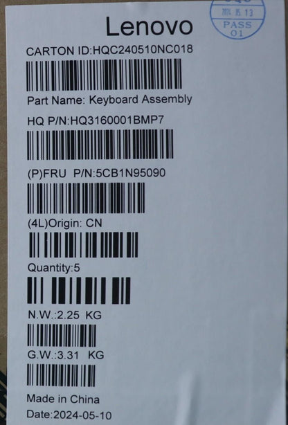 Lenovo Upper Case ASM BUL H 83DS FP LG 5CB1N95090