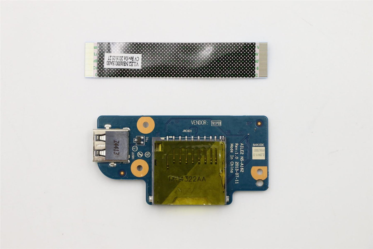 Lenovo Edge E540 USB Card Reader I/O Board 04X4338