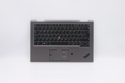 Lenovo Yoga X1 5th Keyboard Palmrest Top Cover German Grey 5M10Z37136