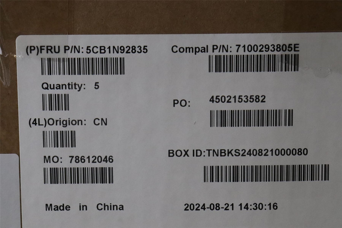 Lenovo UpperCase SWS C83FW FP CG NBL AL 5CB1N92835