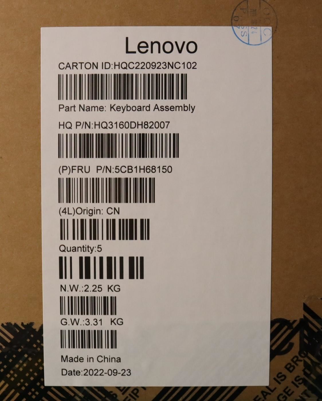 Lenovo ThinkBook 16 G4+ IAP Palmrest Cover Touchpad Keyboard 5CB1H68150