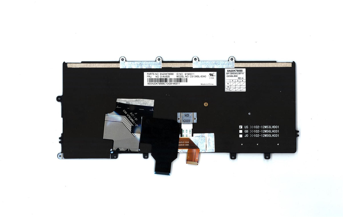 Genuine Lenovo ThinkPad X260 Keyboard Arabic Black Backlit 01AV505 01AV545