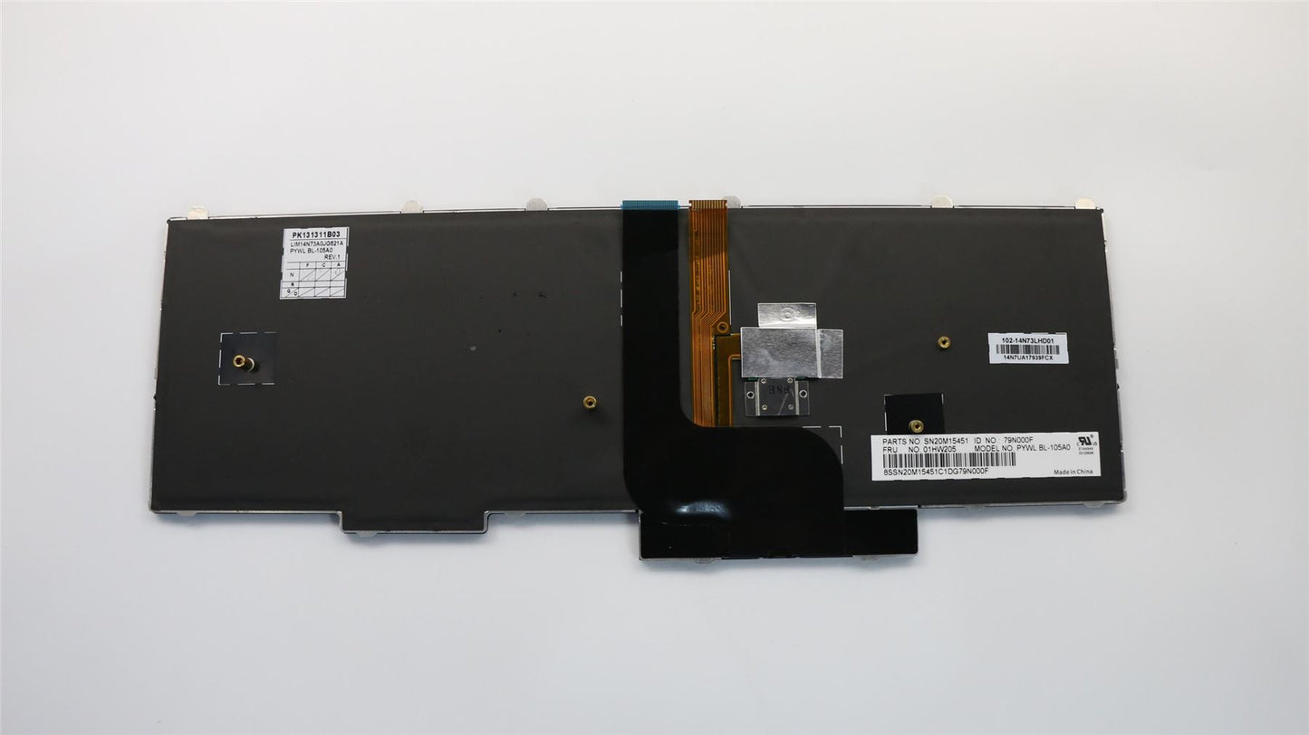 Lenovo ThinkPad P51 P71 Keyboard Arabic Black Backlit 01HW205