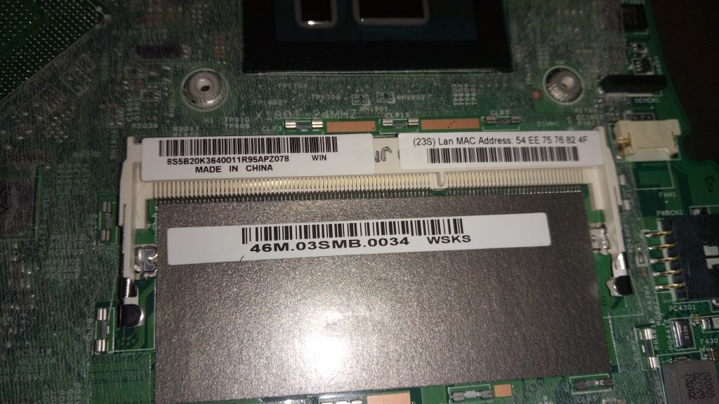 Lenovo Yoga 3-1580 500-15ISK Motherboard Mainboard 5B20K36400