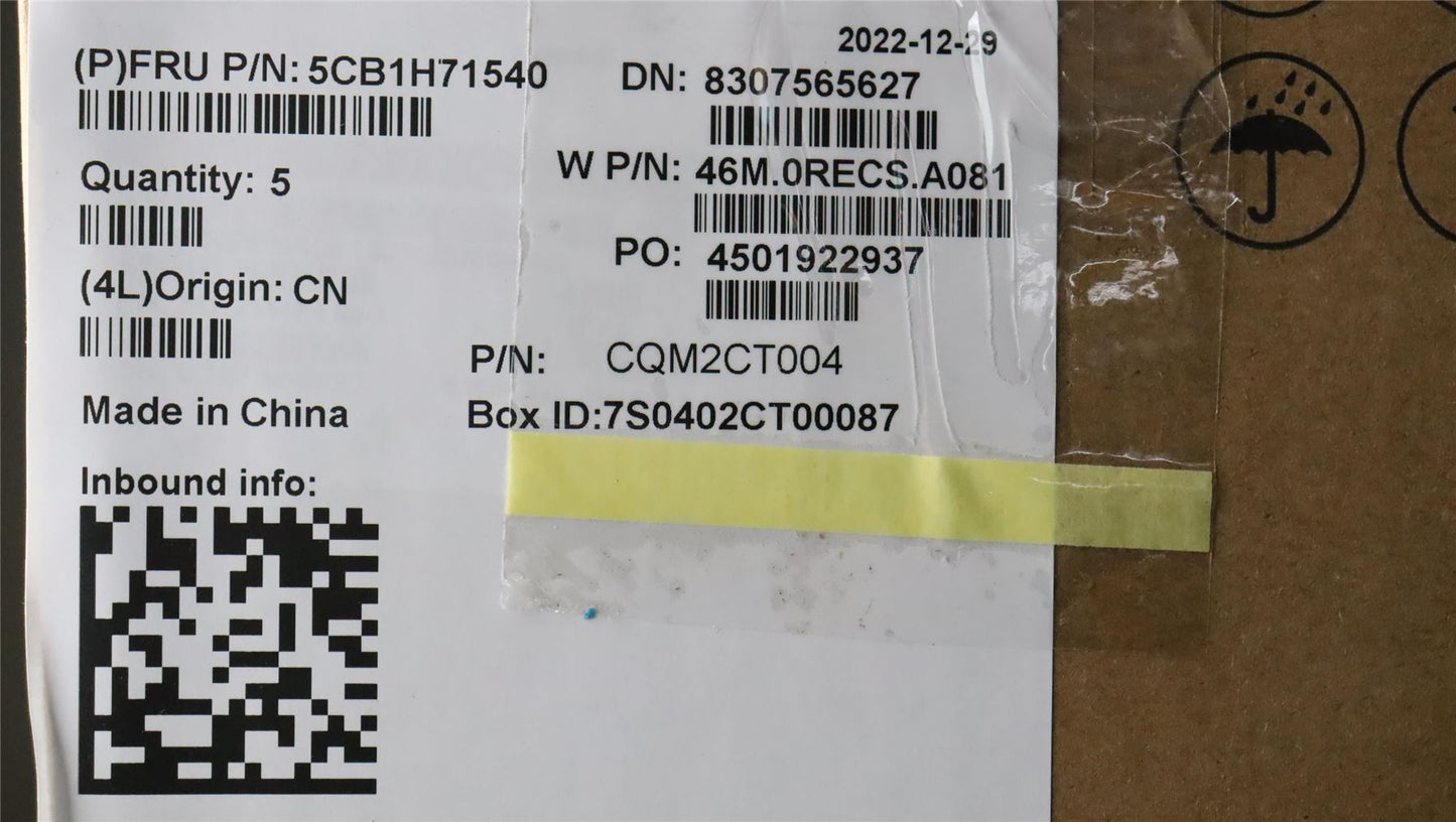 Lenovo Upper Case ASM_POR W 82R9 CG BL 5CB1H71540