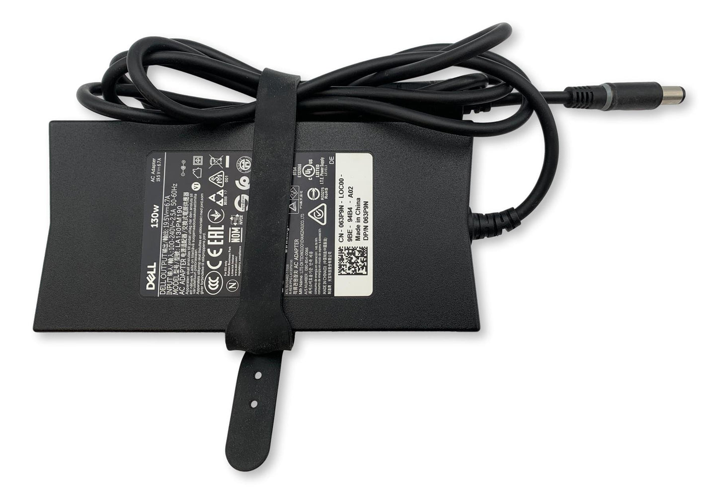 Dell Charger AC Adapter 130W 19.5V 3 Pin 4mm 5V 7.4mm C6 063P9N 63P9N