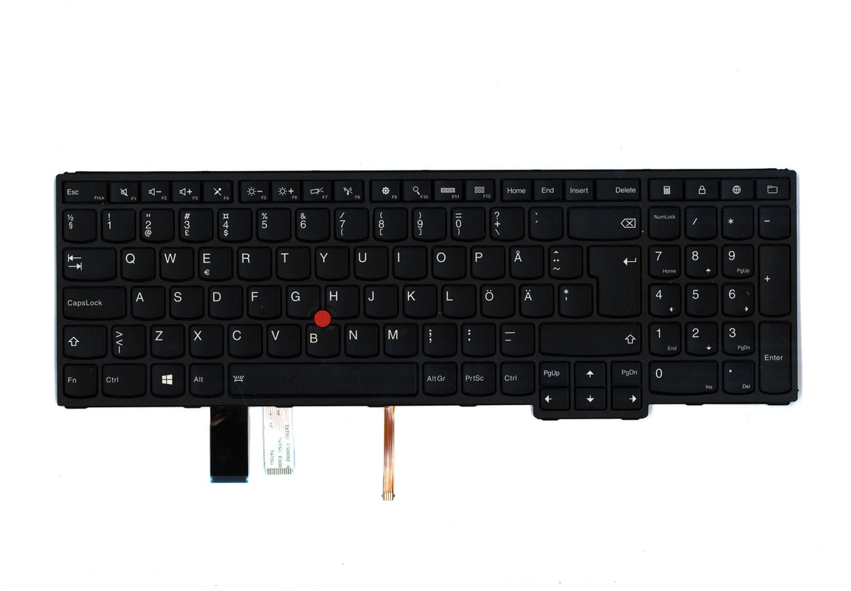 Lenovo ThinkPad Yoga 15 Keyboard Swedish/Finnish Black Backlit 00HN291 00HW676