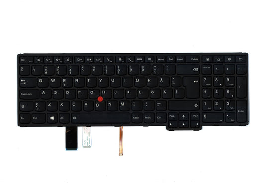 Lenovo ThinkPad Yoga 15 Keyboard Swedish/Finnish Black Backlit 00HN291 00HW676