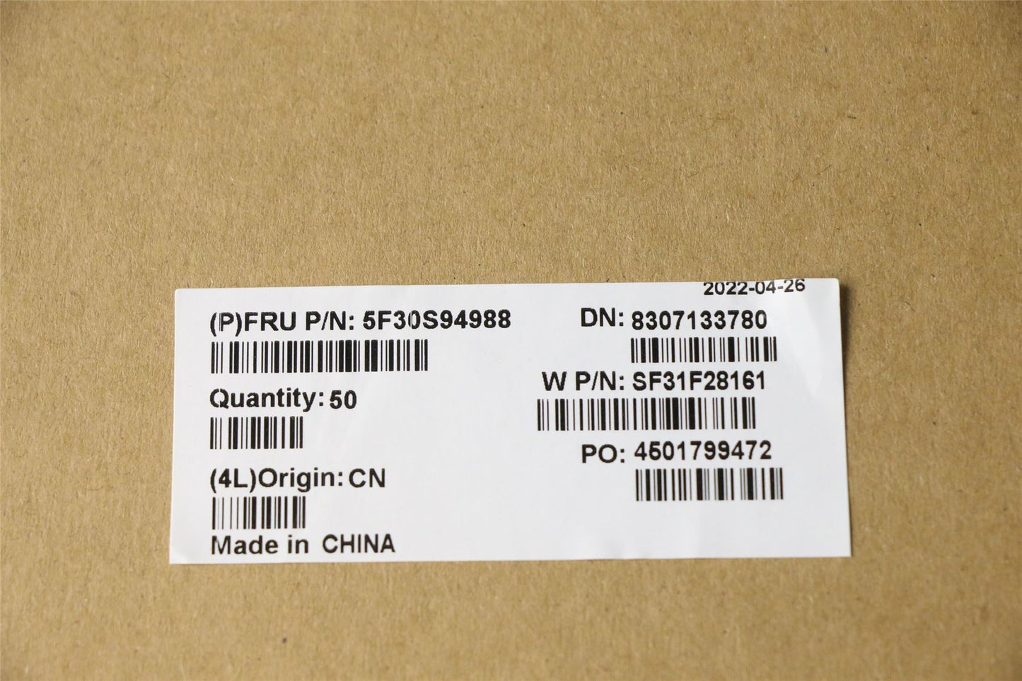 Lenovo FP BD W 82R9 SG 5F30S94988
