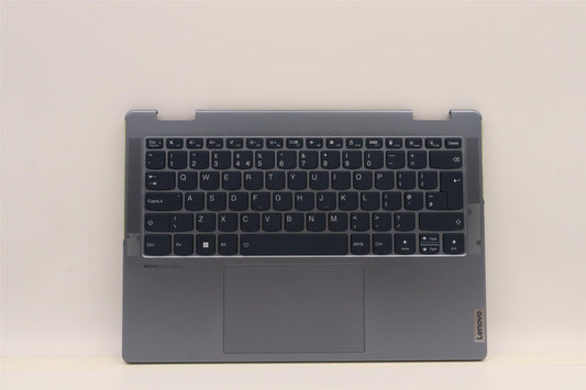 Lenovo Yoga 7 14IAL7 Palmrest Cover Touchpad Keyboard UK Silver 5CB1J02448