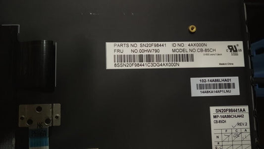 Genuine Lenovo ThinkPad Yoga 14 Keyboard Swiss Black Backlit 00HW790 00HW827