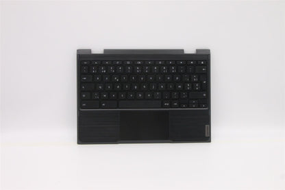 Lenovo 300e 2nd Gen Palmrest Cover Touchpad Keyboard Belgian Black 5CB1E21612