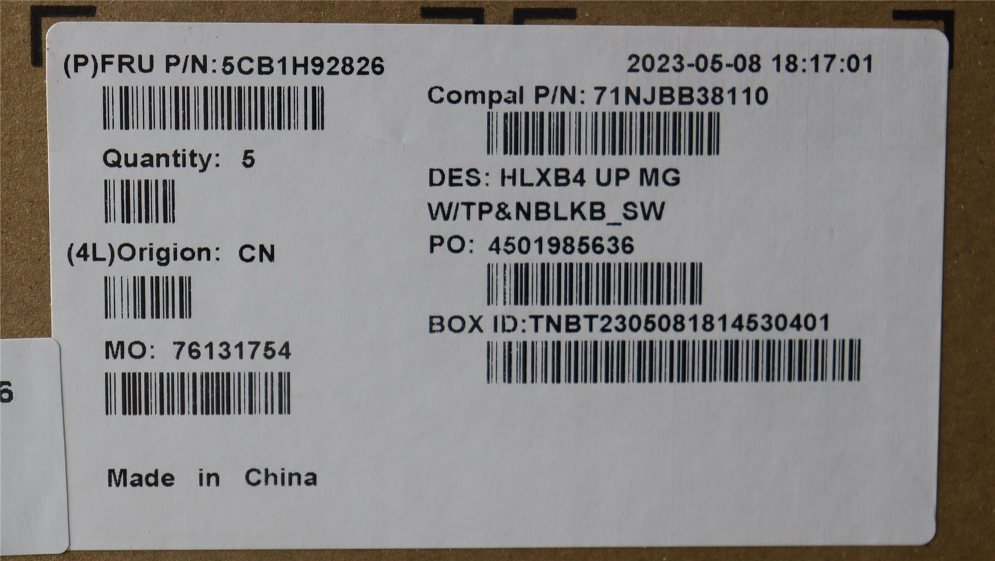 Lenovo ThinkBook 14 G4 ABA Palmrest Cover Touchpad Keyboard Swiss 5CB1H92826