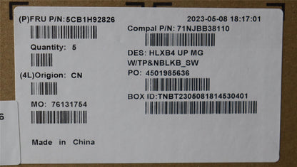 Lenovo ThinkBook 14 G4 ABA Palmrest Cover Touchpad Keyboard Swiss 5CB1H92826