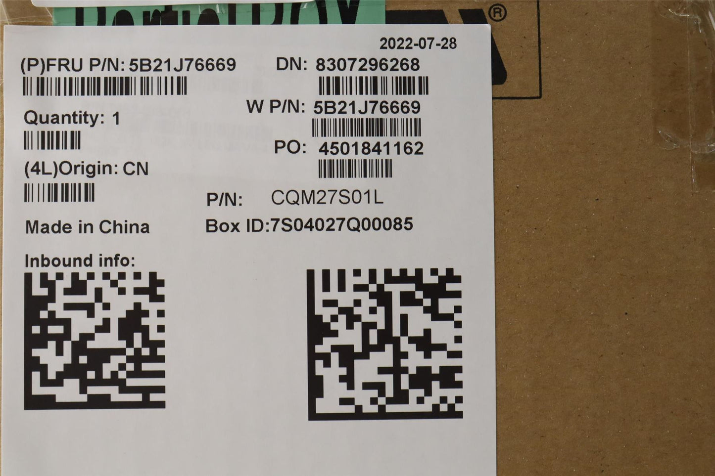 Lenovo ThinkPad L15 Gen 3 Motherboard Mainboard 5B21J76669