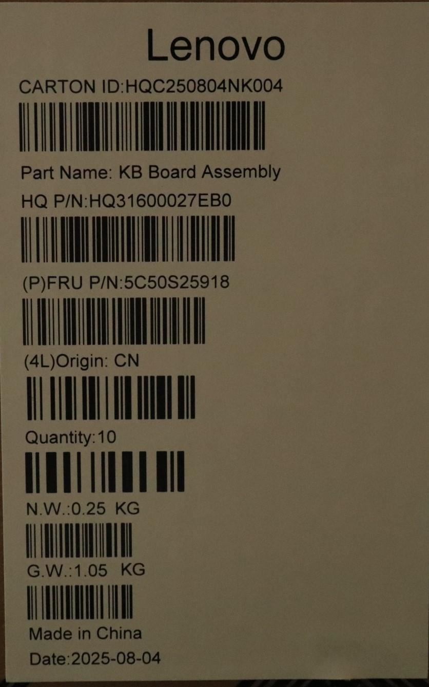 Lenovo CARDPOP MCU H 83LN Board 5C50S25918