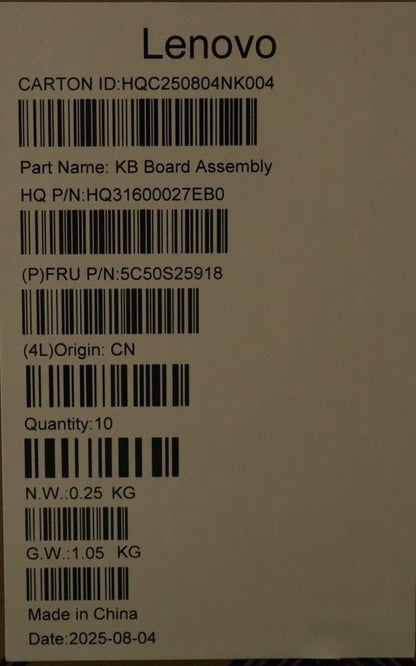 Lenovo CARDPOP MCU H 83LN Board 5C50S25918