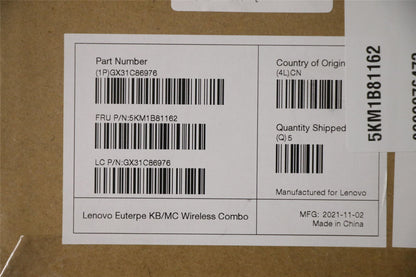 Lenovo G-Tech Euterpe G/B IN Indian English Keyboard 5KM1B81162