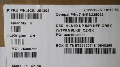 Lenovo UpperCaseASM_CZE/SLK C82VG NFP CG 5CB1J51302