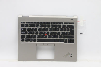 Lenovo Titanium X1 Titanium Keyboard Palmrest Top Cover UK Silver 5M11B59903