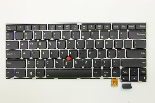 Genuine Lenovo ThinkPad T470s Keyboard US Silver Backlit 01ER869